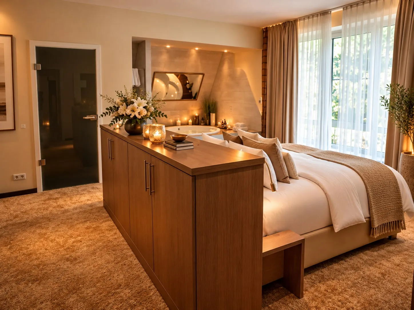 Whirlpool Suite mit Holzinterieur